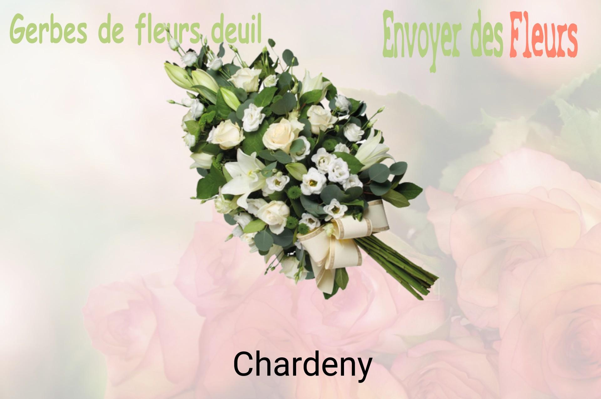 Gerbe de fleurs de deuil livrée à Chardeny